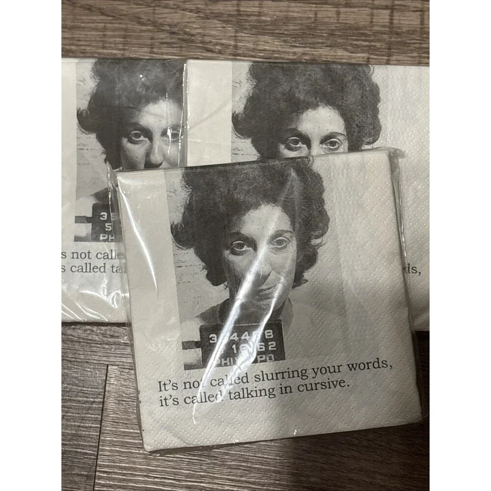 NEW Lot 3 Packs (60) Funny Cocktail Napkins   Party- Drinking Slurring Words
